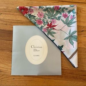 Vintage Christian Dior Floral Scarf